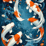 Elegant Japanese Water Scene(White)