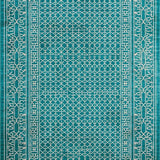 Elegant Aqua Geometric Motif(Blue)