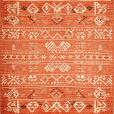 Ultra Soft Area Rug, Non Slip, Stain Resistant, Washable Area Rugs for Living Room, Bedroom, Modern Abstract Cozy Accents(Orange)