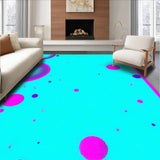 Lively Textured Circle Cushions(Blue)