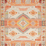Ultra Soft Area Rug, Non Slip, Stain Resistant, Washable Area Rugs for Living Room, Bedroom, Elegant Tiled Artisan Design(Orange)
