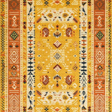 Ultra Soft Area Rug, Non Slip, Stain Resistant, Washable Area Rugs for Living Room, Bedroom, Artisanal Crochet Insert Feature(Yellow)