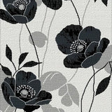 Whimsical White Floral Accents(Black)