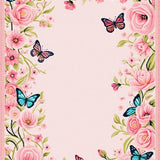 Ultra Soft Area Rug, Non Slip, Stain Resistant, Washable Area Rugs for Living Room, Bedroom, Vibrant Playful Floral Fantasy Style(Pink)