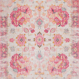 Ultra Soft Area Rug, Non Slip, Stain Resistant, Washable Area Rugs for Living Room, Bedroom, Sophisticated Classic Distressed Look(Pink)