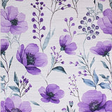 Ultra Soft Area Rug, Non Slip, Stain Resistant, Washable Area Rugs for Living Room, Bedroom, Delicate Botanical Harmony Scheme(Purple)
