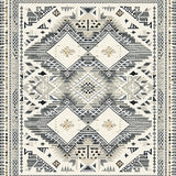 Ultra Soft Area Rug, Non Slip, Stain Resistant, Washable Area Rugs for Living Room, Bedroom, Rustic Ogee Motif Delight(Beige)