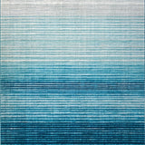 Ultra Soft Area Rug, Non Slip, Stain Resistant, Washable Area Rugs for Living Room, Bedroom, Stripe Patterned Outdoor Porch Mat(Blue)