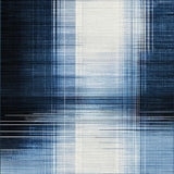 Ultra Soft Area Rug, Non Slip, Stain Resistant, Washable Area Rugs for Living Room, Bedroom, Soft Striped Carpet Ombre Washable Abstract Floor Art(Blue)