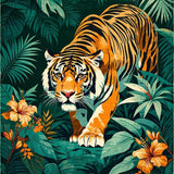 Ultra Soft Area Rug, Non Slip, Stain Resistant, Washable Area Rugs for Living Room, Bedroom, Earthy Jungle Inspired Decor Piece(Orange)