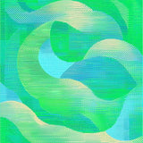Ultra Soft Area Rug, Non Slip, Stain Resistant, Washable Area Rugs for Living Room, Bedroom, Whimsical Ogee Modern Print(Green)