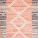 Ultra Soft Area Rug, Non Slip, Stain Resistant, Washable Area Rugs for Living Room, Bedroom, Fresh Coastal Striped Appeal(Orange)
