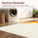 Ultra Soft Area Rug, Non Slip, Stain Resistant, Washable Area Rugs for Living Room, Bedroom, Radiant Multi-Hued Tiled Pattern(Yellow)