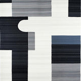 Ultra Soft Area Rug, Non Slip, Stain Resistant, Washable Area Rugs for Living Room, Bedroom, Sleek Abstract Grey Geometric Arrangement(Gray)