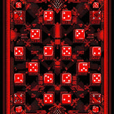 Ultra Soft Area Rug, Non Slip, Stain Resistant, Washable Area Rugs for Living Room, Bedroom, Whimsical Dice-Themed Visual Statement(Red)