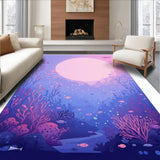 Ultra Soft Area Rug, Non Slip, Stain Resistant, Washable Area Rugs for Living Room, Bedroom, Soft Cozy Shaggy Fantasy Vibes(Purple)