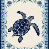 Coastal Blue Turtles Aesthetic(Beige)