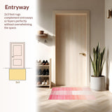 Ultra Soft Area Rug, Non Slip, Stain Resistant, Washable Area Rugs for Living Room, Bedroom, Minimalist Pastel Girls Bedroom Carpet(Pink)