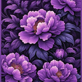 Ultra Soft Area Rug, Non Slip, Stain Resistant, Washable Area Rugs for Living Room, Bedroom, Vibrant Floral Round Design(Purple)