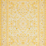 Ultra Soft Area Rug, Non Slip, Stain Resistant, Washable Area Rugs for Living Room, Bedroom, Bold Botanical Symmetrical Artwork(Yellow)