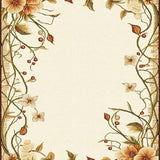 Artistic Vine & Bloom Accent with Earthy Tones for Living Spaces(Beige)
