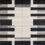 Ultra Soft Area Rug, Non Slip, Stain Resistant, Washable Area Rugs for Living Room, Bedroom, Sophisticated Neutral Contrast Design(Gray)