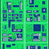 Whimsical Non Toxic Cityscape Design(Green)