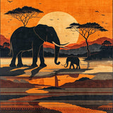 Ultra Soft Area Rug, Non Slip, Stain Resistant, Washable Area Rugs for Living Room, Bedroom, Contemporary Wildlife Themed Aesthetic(Orange)