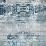 Elegant Distressed Geometric Texture(Blue)