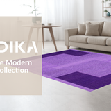 Ultra Soft Area Rug, Non Slip, Stain Resistant, Washable Area Rugs for Living Room, Bedroom, Trendy Textured Colorful Haven(Purple)