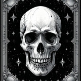 Eerie Black Witchcraft Motif(White)