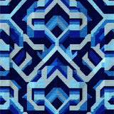 Ultra Soft Area Rug, Non Slip, Stain Resistant, Washable Area Rugs for Living Room, Bedroom, Modern Deep Royal Geometric Living Room Rug(Blue)