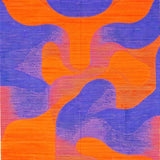 Ultra Soft Area Rug, Non Slip, Stain Resistant, Washable Area Rugs for Living Room, Bedroom, Lively Colorful Flowing Shapes(Orange)