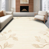 Ultra Soft Area Rug, Non Slip, Stain Resistant, Washable Area Rugs for Living Room, Bedroom, Elegant Floral Petal Non Slip Blossom Unique Flower Shaped Area(Beige)