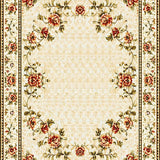 Ultra Soft Area Rug, Non Slip, Stain Resistant, Washable Area Rugs for Living Room, Bedroom, Neutral Floral Large Yoga Space Non-Slip Carpet(Beige)