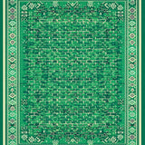 Ultra Soft Area Rug, Non Slip, Stain Resistant, Washable Area Rugs for Living Room, Bedroom, Vintage Oriental Nursery Non-Slip Soft Carpet(Green)