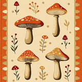 Colorful Quirky Mushroom Aesthetic(Beige)