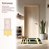 Ultra Soft Area Rug, Non Slip, Stain Resistant, Washable Area Rugs for Living Room, Bedroom, Artistic Dice-Inspired Floor Accent(Beige)