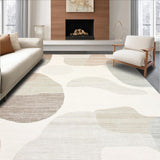 Ultra Soft Area Rug, Non Slip, Stain Resistant, Washable Area Rugs for Living Room, Bedroom, Abstract Boho Chic Area Showcasing Freeform Lines and Layered Shapes(Beige)