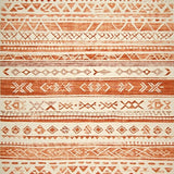 Ultra Soft Area Rug, Non Slip, Stain Resistant, Washable Area Rugs for Living Room, Bedroom, Boho Inspired Beige Runner With Artisanal Tribal Geometric Design(Orange)