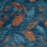 Ultra Soft Area Rug, Non Slip, Stain Resistant, Washable Area Rugs for Living Room, Bedroom, Vintage Coastal Tiled Aesthetic(Blue)