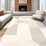 Ultra Soft Area Rug, Non Slip, Stain Resistant, Washable Area Rugs for Living Room, Bedroom, Premium Neutral Tone Area Geometric Abstract Ultra Home(Beige)