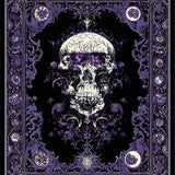 Ultra Soft Area Rug, Non Slip, Stain Resistant, Washable Area Rugs for Living Room, Bedroom, Midnight Macabre Rug - Bewitched Skull Home Decor for Spooky Enthusiasts(Purple)