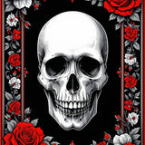Ultra Soft Area Rug, Non Slip, Stain Resistant, Washable Area Rugs for Living Room, Bedroom, Vibrant Sugar Skull Artistry(Red)
