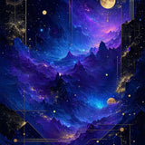 Ultra Soft Area Rug, Non Slip, Stain Resistant, Washable Area Rugs for Living Room, Bedroom, Unique Otherworldly Celestial Composition(Purple)