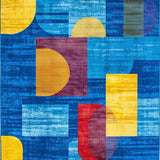 Chic Modernist Colorful Composition(Blue)