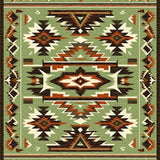 Sophisticated Tribal Ogee Composition(Green)