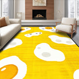 Ultra Soft Area Rug, Non Slip, Stain Resistant, Washable Area Rugs for Living Room, Bedroom, Adorable Egg-Inspired Visuals(Yellow)
