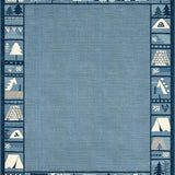 Artistic Geometric Wilderness Scene(Blue)