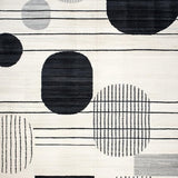 Modern Monochrome Abstract Composition(Black)